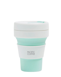 Pacific Coffee x Stojo Pocket Cup 12oz (Mint)